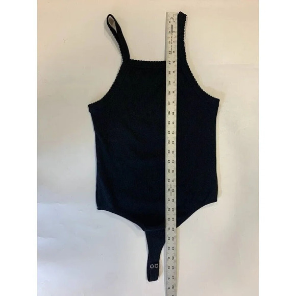 BP Women's Picot Trim Rib Snap Thong‎ Bodysuit BP448237MI Size S NWT - Picture 10 of 10